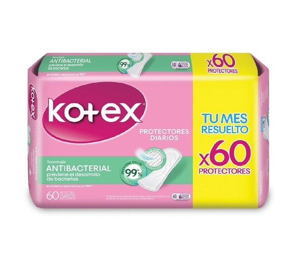 Kotex Antibacterial Protectores Diarios 60 Unidades | Unico #1