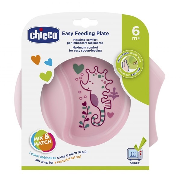 Chicco Plato Easy Rosa +6 Meses #1