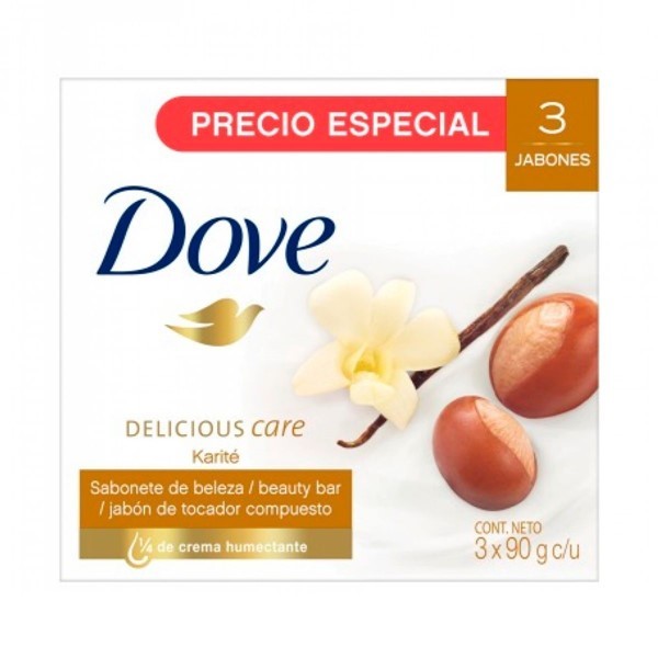 Dove Jabón Karite Y Vainilla 90 gr (3 Unidades) alt