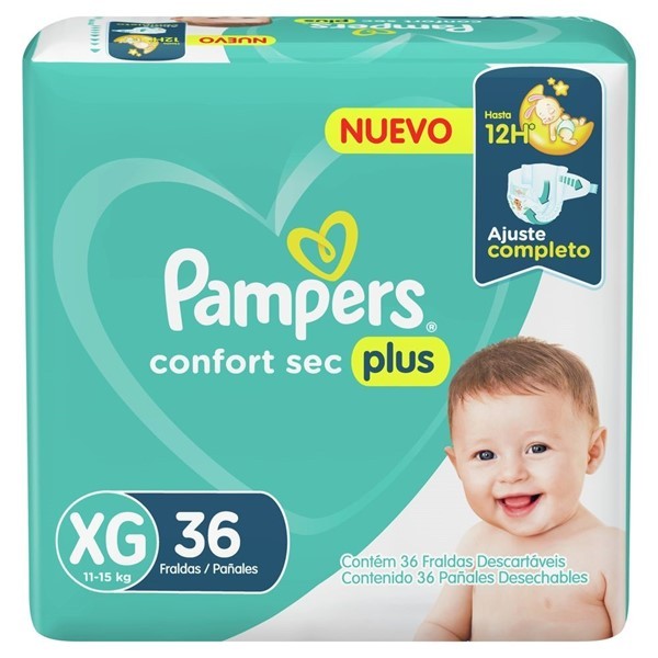 Pampers Pañales Confort Sec Plus (44 Unidades) g alt
