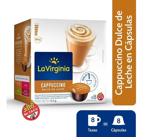 Cafe En Capsulas Cappuccino Dulce De Leche x 8