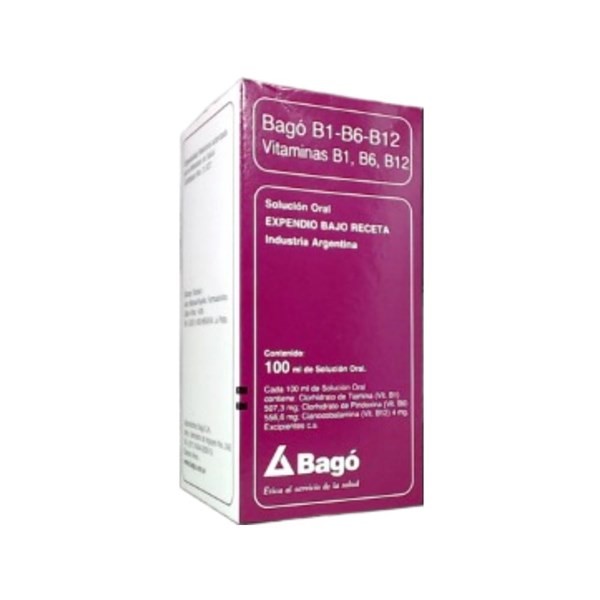 Bago B1 B6 B12 Vitaminas B1, B6, B12 Solución Oral x 100 ml #1