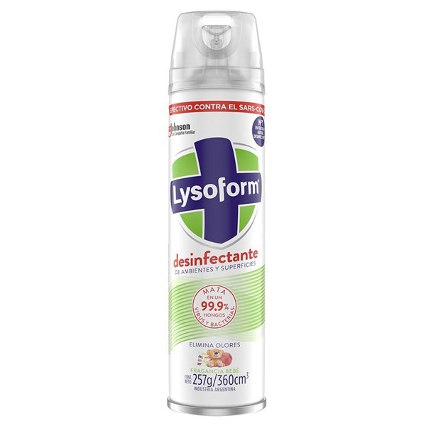 Desinfectante De Ambiente Lysoform Bebe 360cc alt