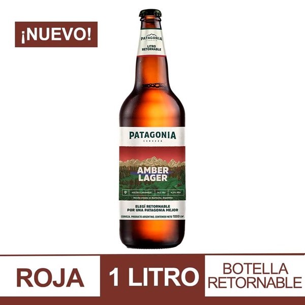 Cerveza Patagonia Amber Lager 1 lt Retornable