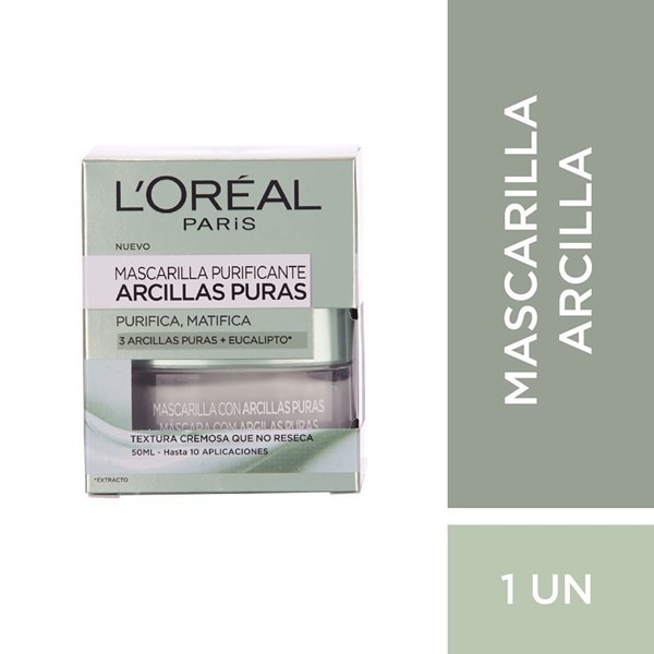 Mascarilla Pura Eucalipto Arcillas Puras|L´Oréal Paris |x 40 gr #1