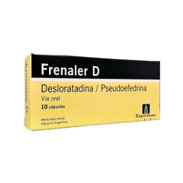 Roemmers Frenaler D Desloratadina + Pseudoefedrina x 10 Cáps de Liberación Prolongada #1