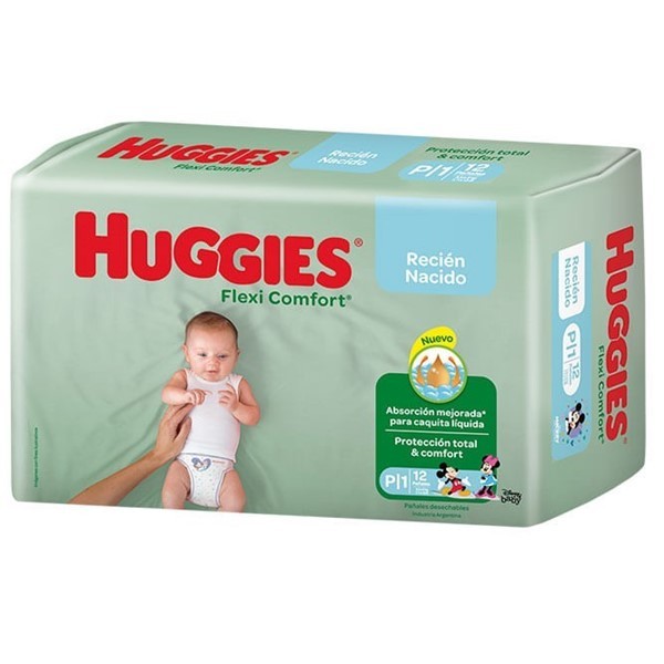 Huggies Pañales Flexi Comfort Pequeños (12 Unidades) P #1