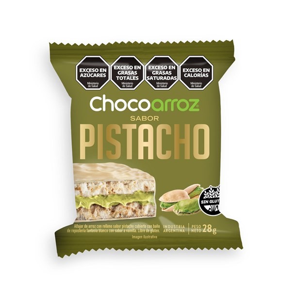 Alfajor de Arroz Sabor Pistacho Chocoarroz 28 grs #1