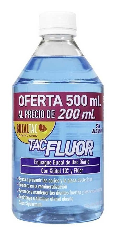 Bucal Tac Enjuague Bucal 500 fluor  ml (Al Precio de 200 ml) alt