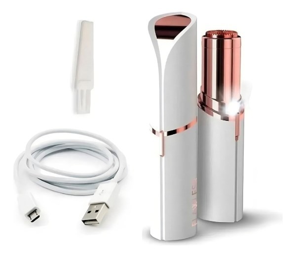 Flawless Lápiz Labial Depilador Facial Portátil, Color Blanco, Usb