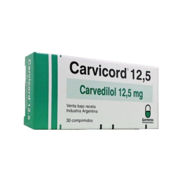 Geminis Farmacia Carvicord Carvedilol 12.5 Mg x 30 Comp Birranurados #1