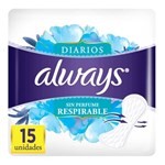 Always Protectores Diarios Respirables Sin Perfume 15U Unico #1