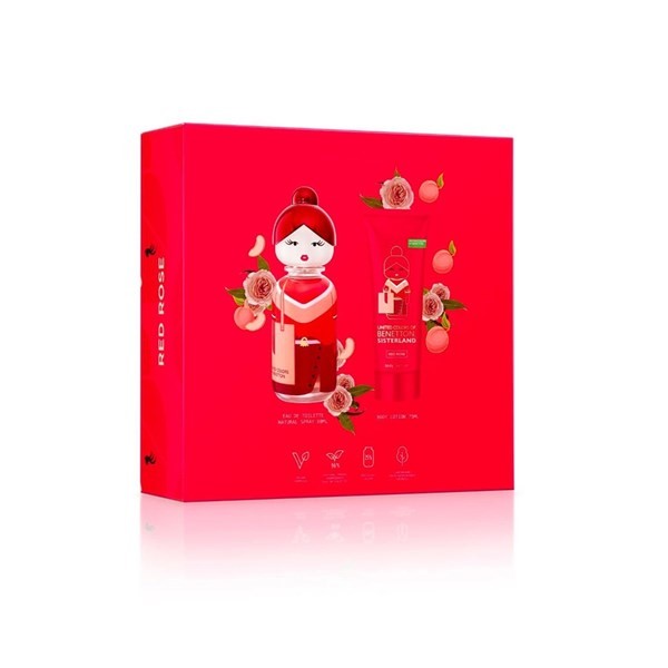 Benetton Set Sisterland Red Rose Edt Tamaño U alt