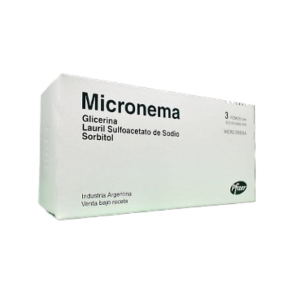 Pfizer Micronema Glicerina + Asoc Tubos x 3 x 6,2 ml
