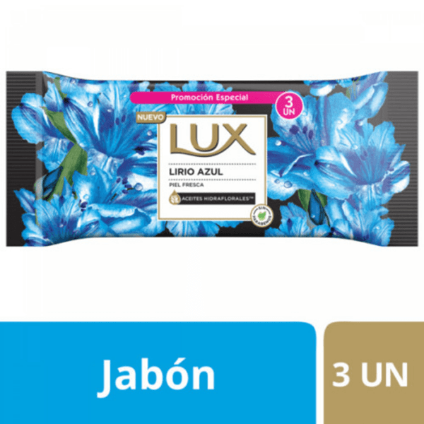 Lux Jabon Pastilla Lirio Azul 125 gr (3 Unidades) #1