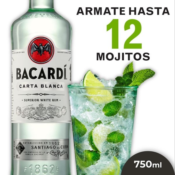 Ron Bacardi Carta Blanca 750 Ml #1