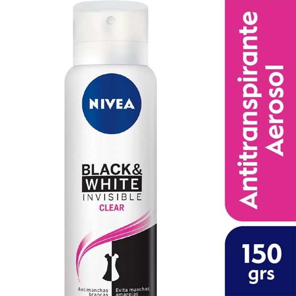Nivea Aerosol Desodorante Mujer Invisible B&W Clear 150 ml alt