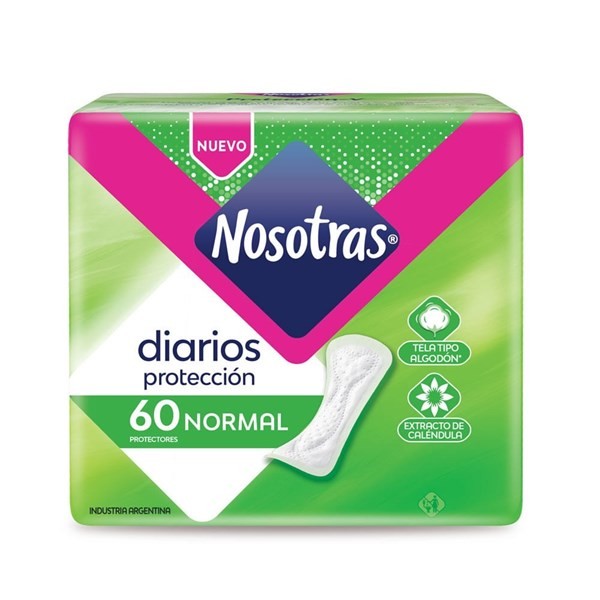Protector Diario Nosotras Normal Con Caléndula X 60 Un #1