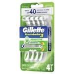 Máquinas Para Afeitar Gillette Prestobarba3 Sensitive Desechables x 4 un #3