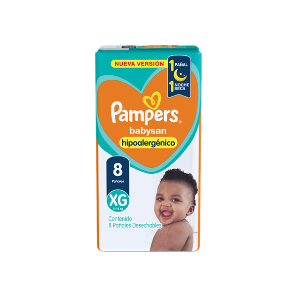 Pañal Pampers Babysan Talle Xg x 8 Unidades 8 Unid alt