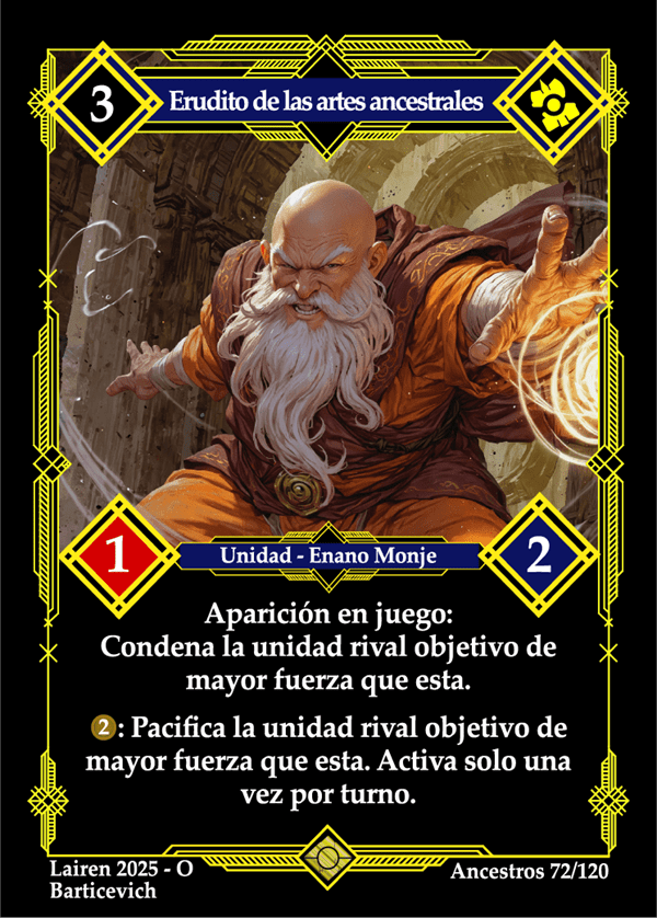 072 Erudito De Las Artes Ancestrales Precon Enano/Desertor - Coste 3