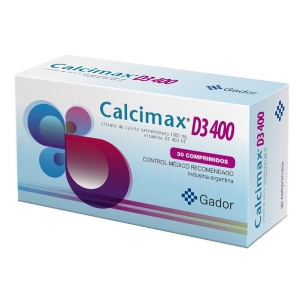 Calcimax D3 400 Mg | 30 comprimidos | Citrato de calcio + vitamina d3 #1
