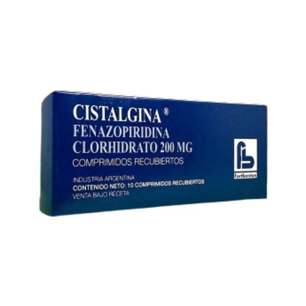 Fortbenton Cistalgina Fenazopiridina Clorhidrato 200 Mg x 10 Comp Recubiertos #1