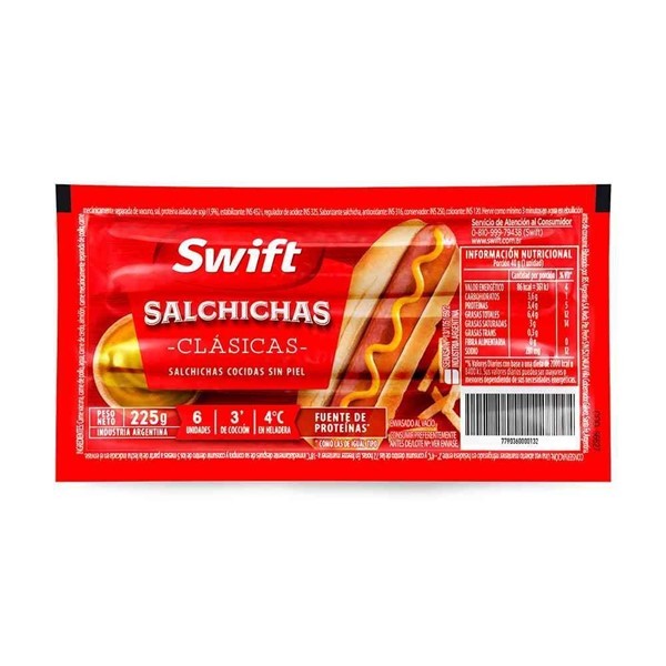Salchichas Hot Dog Swift 225 Gr
