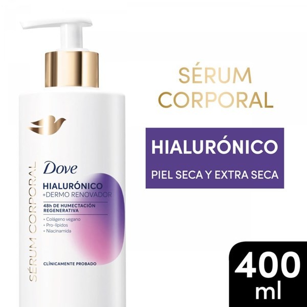 Sérum Corporal Dove Piel Extra Seca Hialurónico x 400 ml