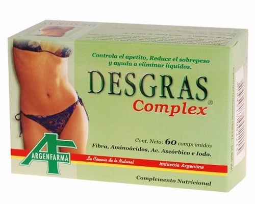 Argenfarma Desgras Complex X60 Compr. Ayuda a Controlar El Apetito! Unico alt