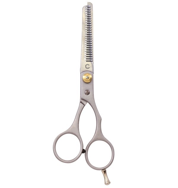 Basicare Tijera 6" Para Desmechado Mango Gris Con Apoya Dedo #1