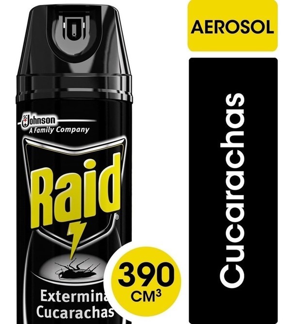 Exterminador Para Cucarachas|en Aerosol | Raid |x 390 ml
