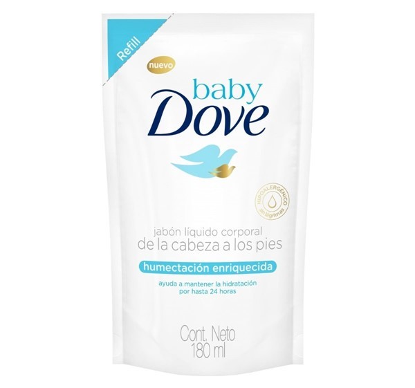 Dove Jabón Líquido Baby Humectación Enriquecida Refill 180 ml