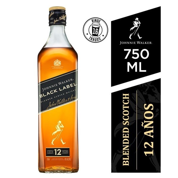 Whisky Johnnie Walker Black Label 750 Ml