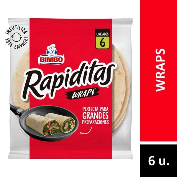 Rapiditas Wraps Clásicas x 470 Grs Bimbo #1