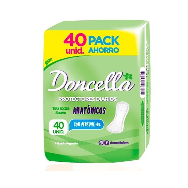 Protectores Diarios Doncella Con Perfume x 40 uni