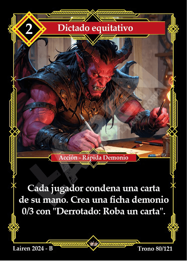 080 Dictado Equitativo Precon Demonio/Elemental - Coste 2
