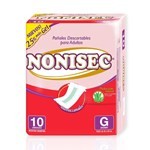 Pañales Para Adulto Nonisec Con Gel Talle g 10 U. #1
