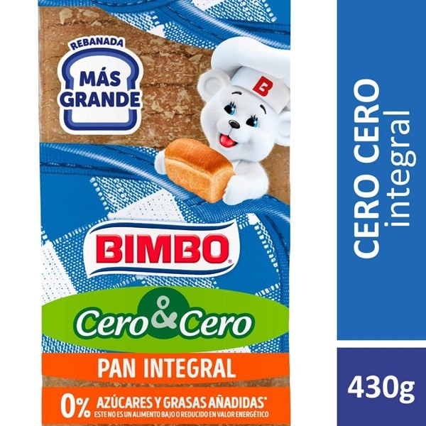 Pan Integral Bimbo Cero Cero x 430 gr #1
