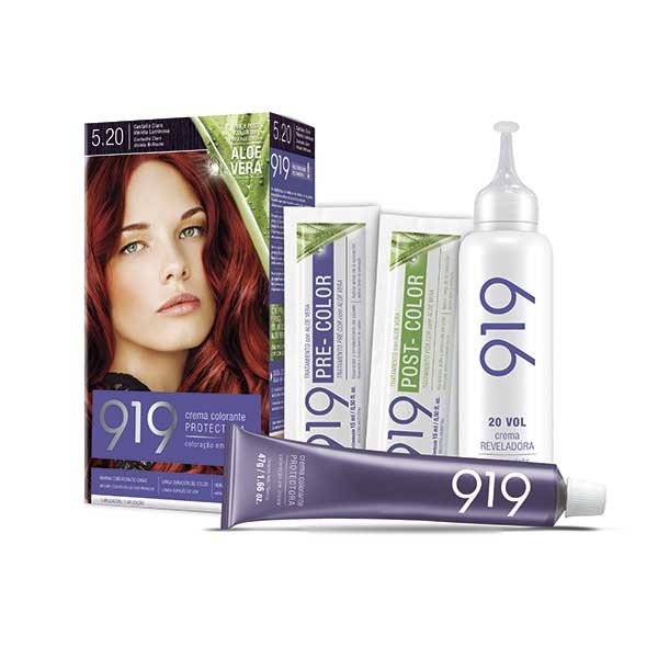 919 Kit Coloracion 5.2 Castaño Claro Violeta Luminoso #1