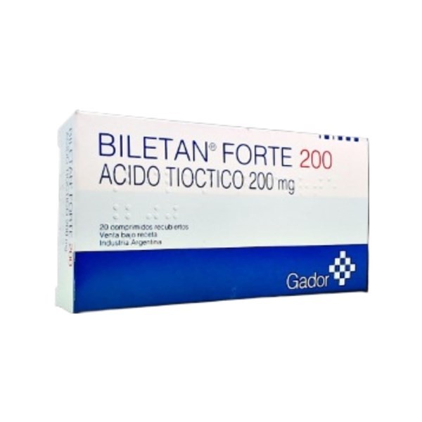 Gador Biletan Forte 200 Tióctico, C. x 20 Comp Recubiertos #1
