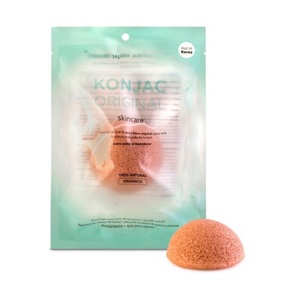 Konjac Esponja Facial Con Arcilla Rosa Francesa alt