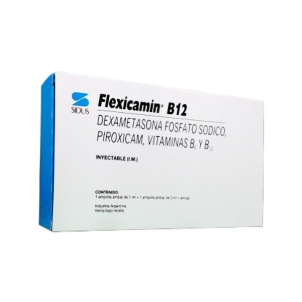 Sidus Flexicamin B12 Piroxicam + Dexametasona + Asoc. x 1 Fraso Ampolla Inyectable + 1 Ampolla #1
