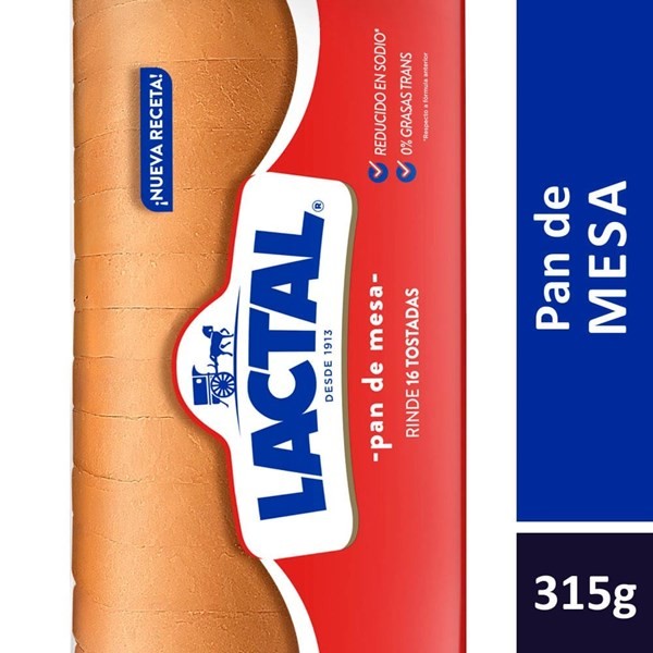 Pan Blanco Lactal x 315 g