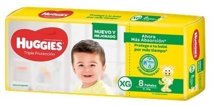 Huggies Pañales Triple Protección Pack XG (8 Unidades)  #1