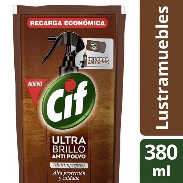 Cif Lustramuebles Ultra Brillo Anti Pvo Doypack 380