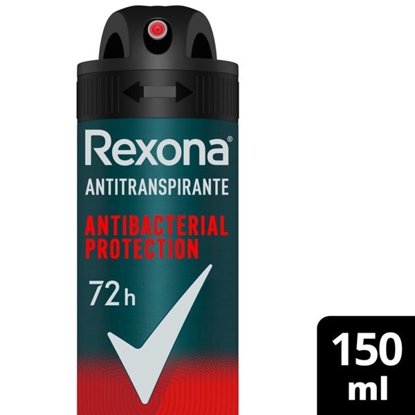 Antitranspirante En Aerosol Rexona Antibacterial Men X150 Cc. #1