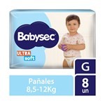 Pañales Babysec Talle G Ultrasoft 8 Uni #1