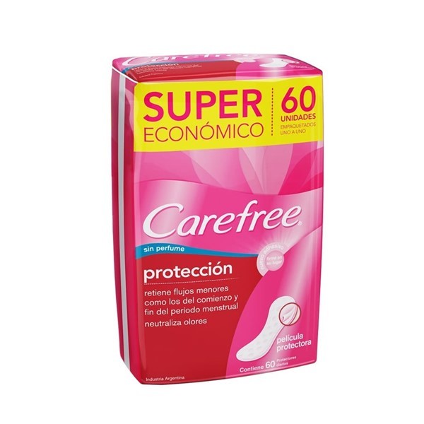 Protectores Diarios Carefree Protección Original x 60 un alt