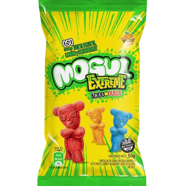 Gomitas Mogul Oso Extreme Ácidas x 55 g